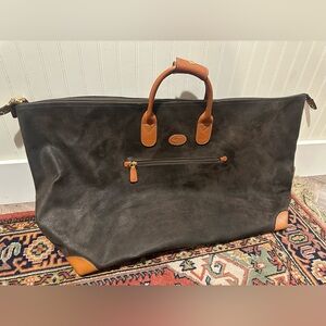 Brics Brown Leather Weekender Bag